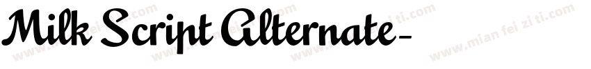 Milk Script Alternate字体转换